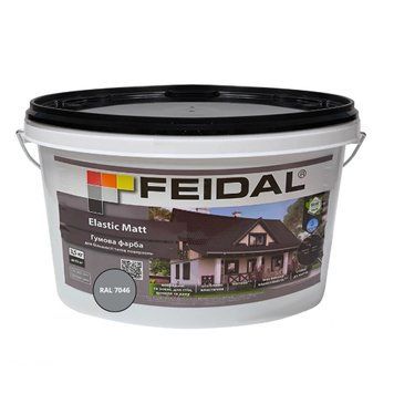 Гумова фарба Feidal Elastic Matt Матовий RAL 7046 Сірий 3,5 кг 50132345 фото