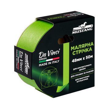 Малярна стрічка MUSTANG Da Vinci Green зелена 50м х 48мм ITWP4850GN фото