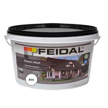 Гумова фарба Feidal Elastic Matt Матовий Білий 3,5 кг 50132293 фото
