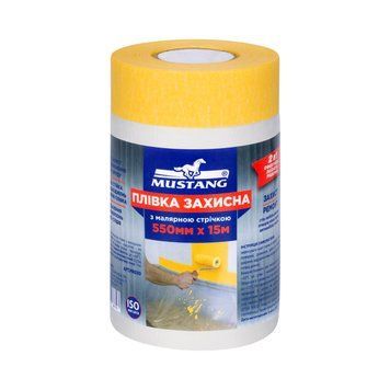 Плівка MASKING ROLLER MUSTANG 15м х 550мм MR550 фото