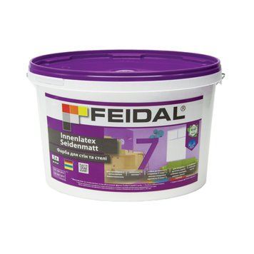 Фарба Feidal Innenlatex Seidenmatt 7 Шовковисто-матова Біла 5 л 50105257 фото