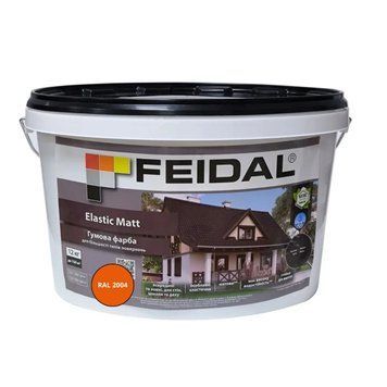Гумова фарба Feidal Elastic Matt Матовий RAL 2004 Помаранчевий 12 кг 50132311 фото