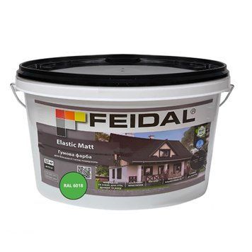 Резиновая краска Feidal Elastic Matt Матовый RAL 6018 Светло-зеленый 3,5 кг 50132337 фото