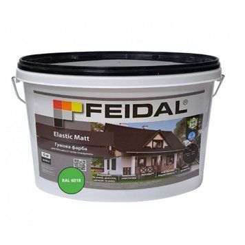 Резиновая краска Feidal Elastic Matt Матовый RAL 6018 Светло-зеленый 6 кг 50132338 фото