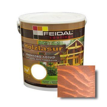 Акрилова лазур Holzlasur Feidal червоне дерево 0,75 л 50210099 фото