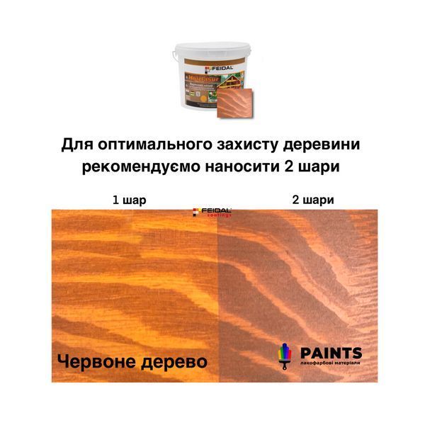 Акрилова лазур Holzlasur Feidal червоне дерево 2,3 л 50210100 фото