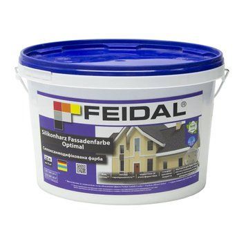 Силоксанмодифікована фасадна фарба Feidal Silikonharz Fassadenfarbe Optimal 2,5 л 50129056 фото