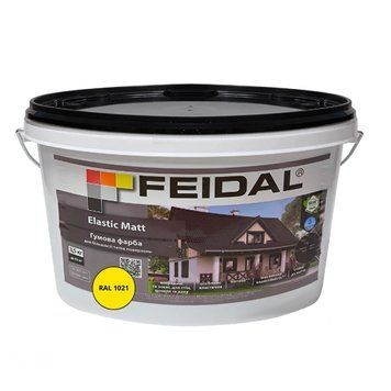 Гумова фарба Feidal Elastic Matt Матовий RAL 1021 Жовтий 3,5 кг 50132305 фото