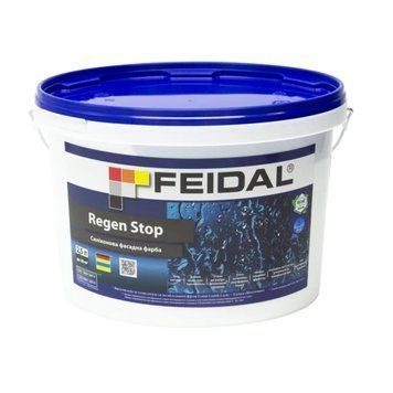 Фасадна силіконова фарба Feidal Regen Stop Біла 2,5 л 50118512 фото