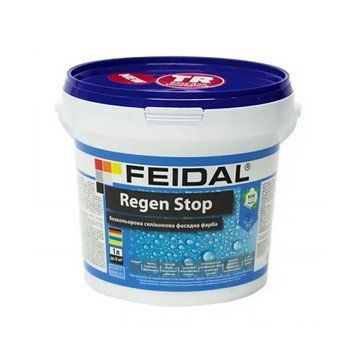 Фасадна силіконова фарба Feidal Regen Stop Безбарвна 1 л 50118727 фото