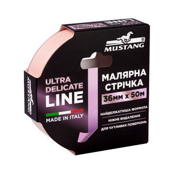 Малярна стрічка MUSTANG ULTRA DELICATE LINE рожева 25м х 48мм ITWP4825P фото
