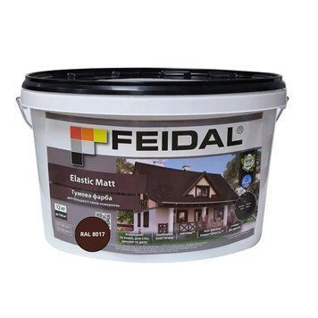 Гумова фарба Feidal Elastic Matt Матовий RAL 8017 Коричневий 12 кг 50132351 фото