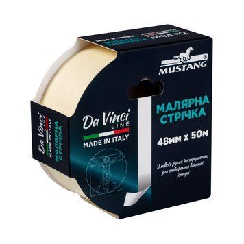 Малярна стрічка MUSTANG Da Vinci LINE біла 50м х 38мм ITWP3850W фото