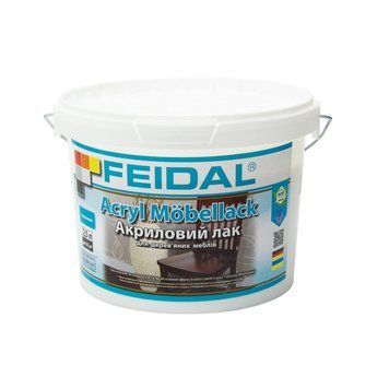 Акриловий меблевий лак глянсовий Acryl M&ouml;bellack Feidal 2,5 л 50203396 фото